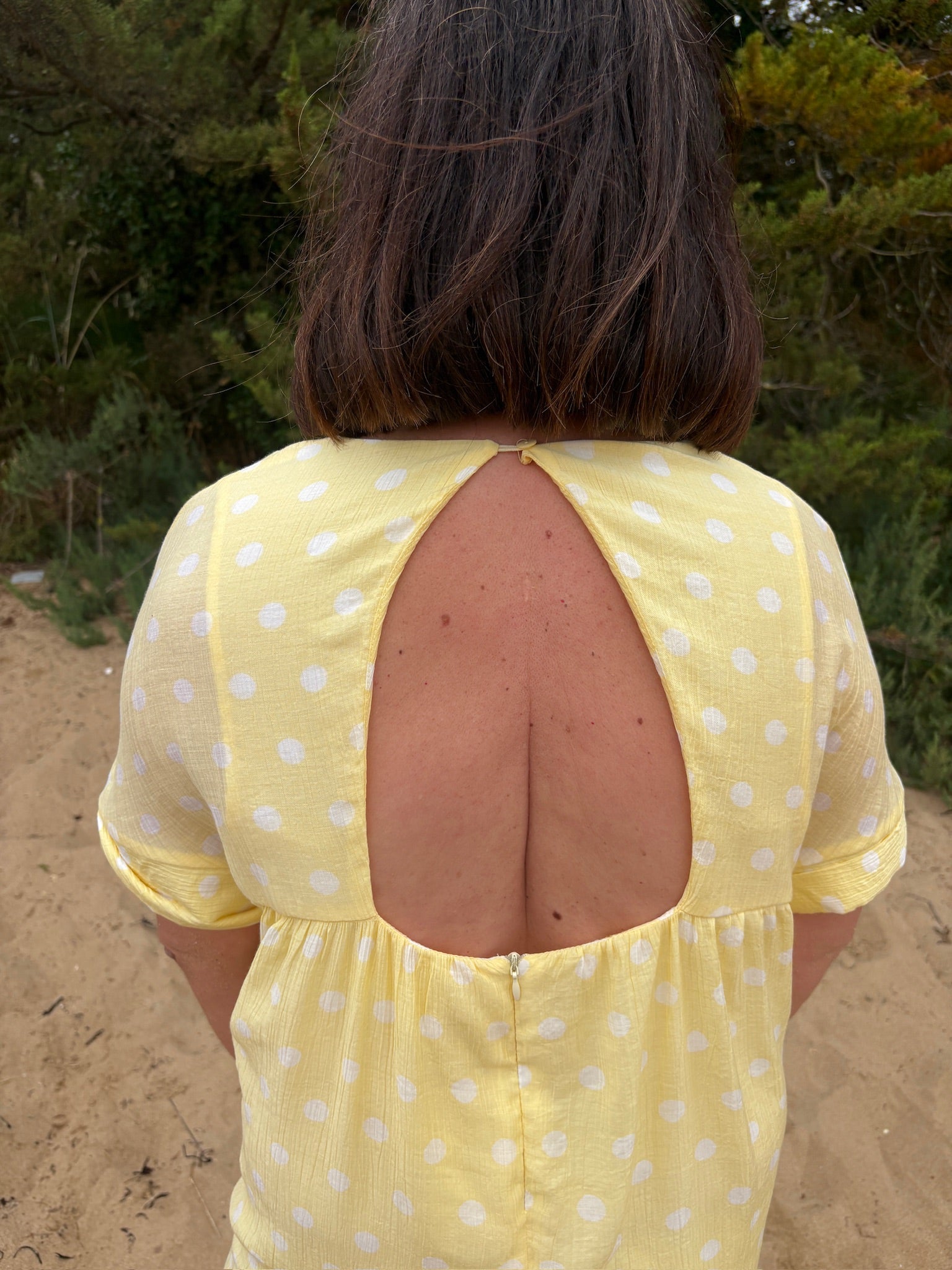 Combi-short à pois - Jaune et blanche