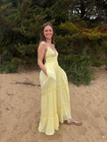 Robe longue Carmen - Jaune