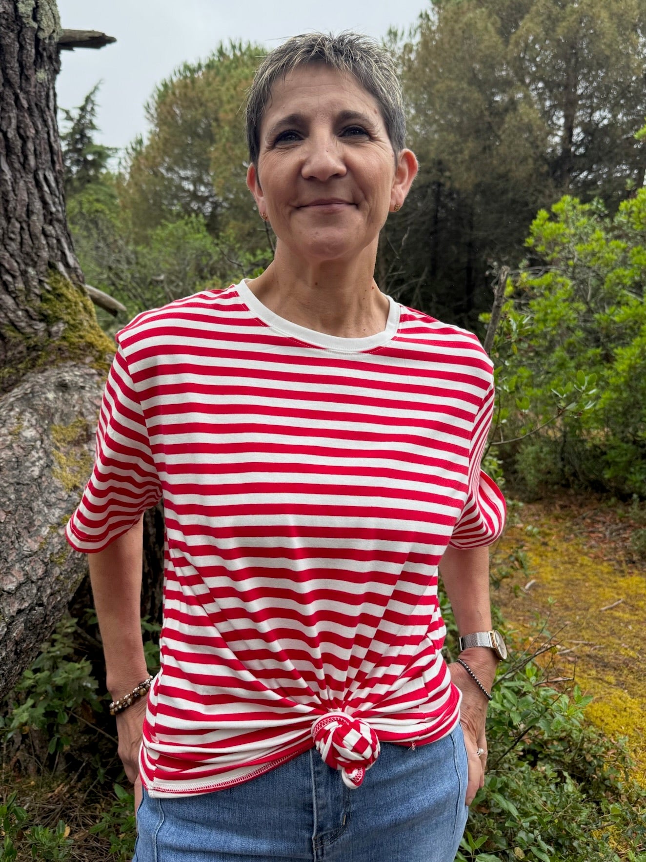 Tee-shirt Marinière - Rouge et Blanc