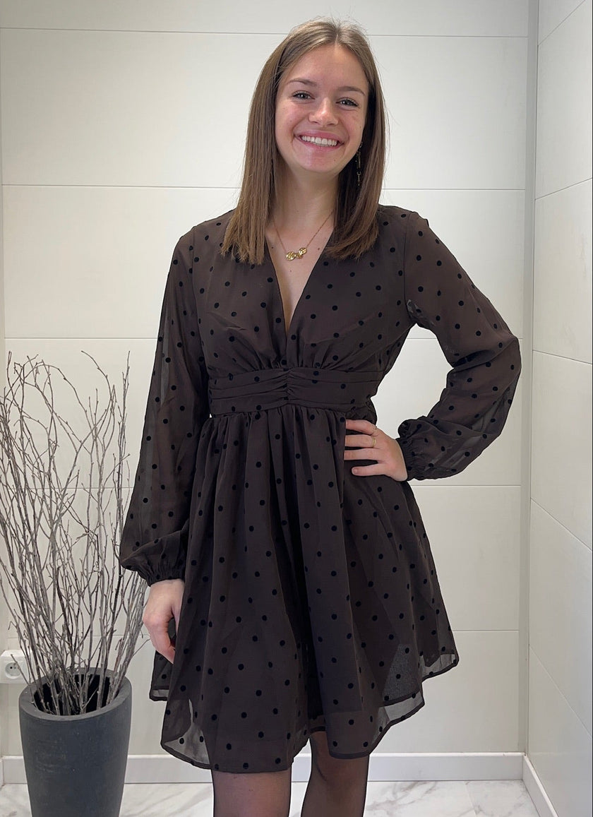 Robe courte Jordy à pois