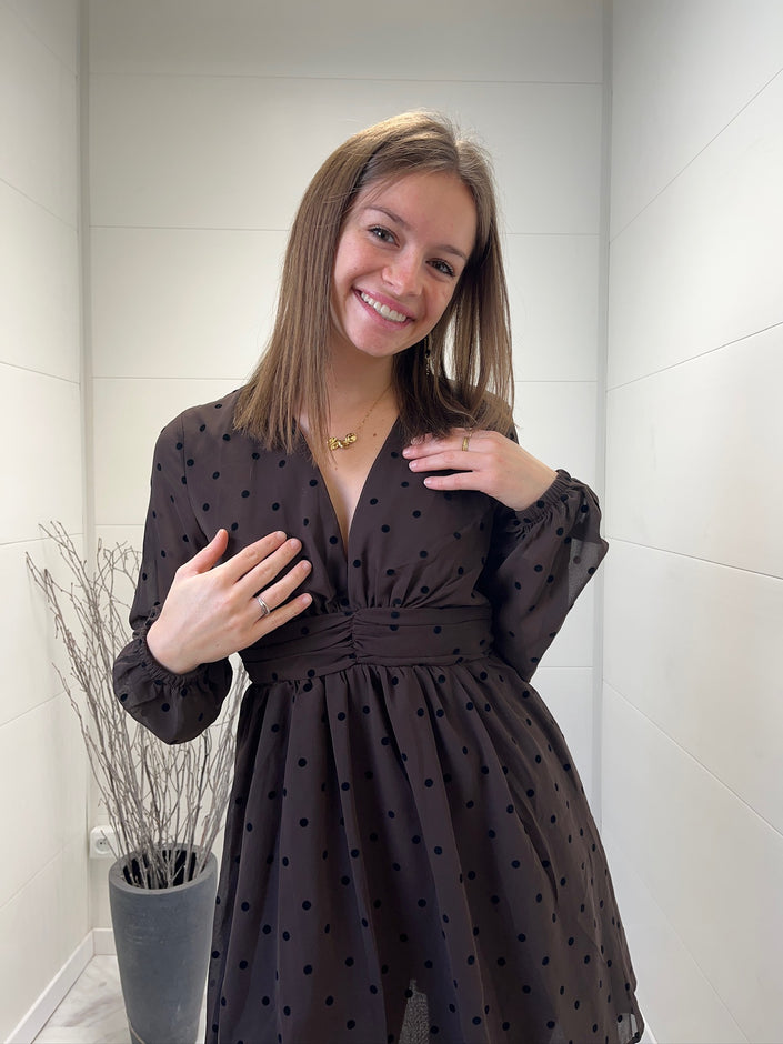 Robe courte Jordy à pois