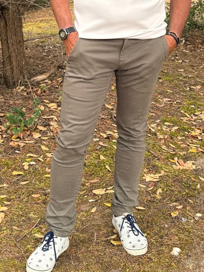 Pantalon chino - Kaki