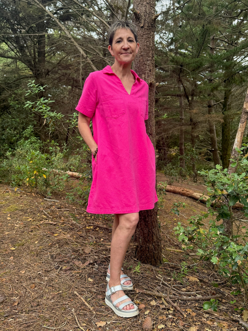 Robe courte Léna - Fuchsia
