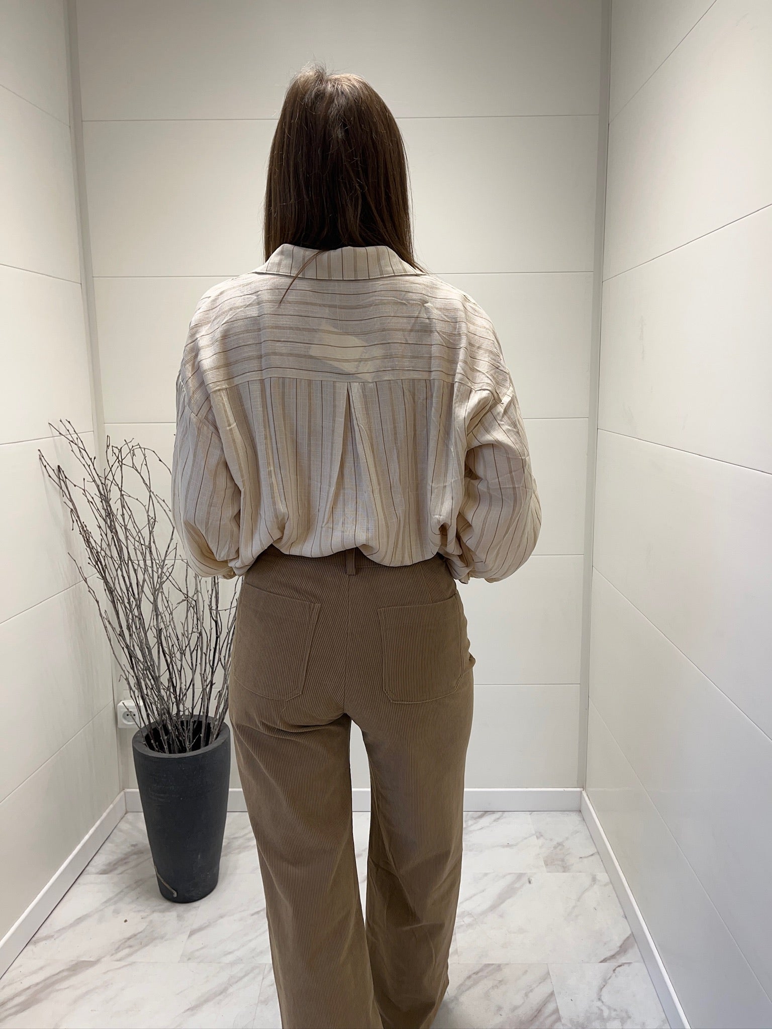 Pantalon velours Camel