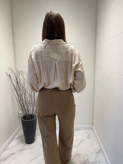 Pantalon velours Camel