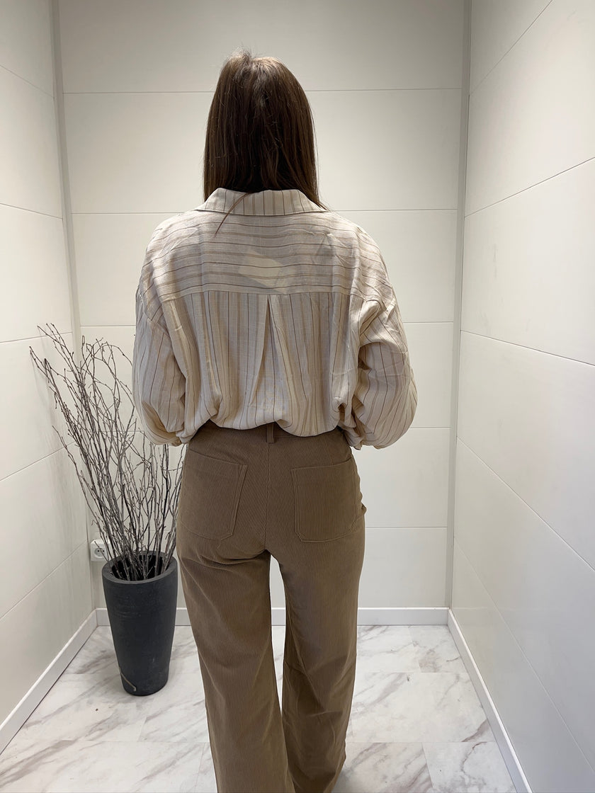 Pantalon velours Camel