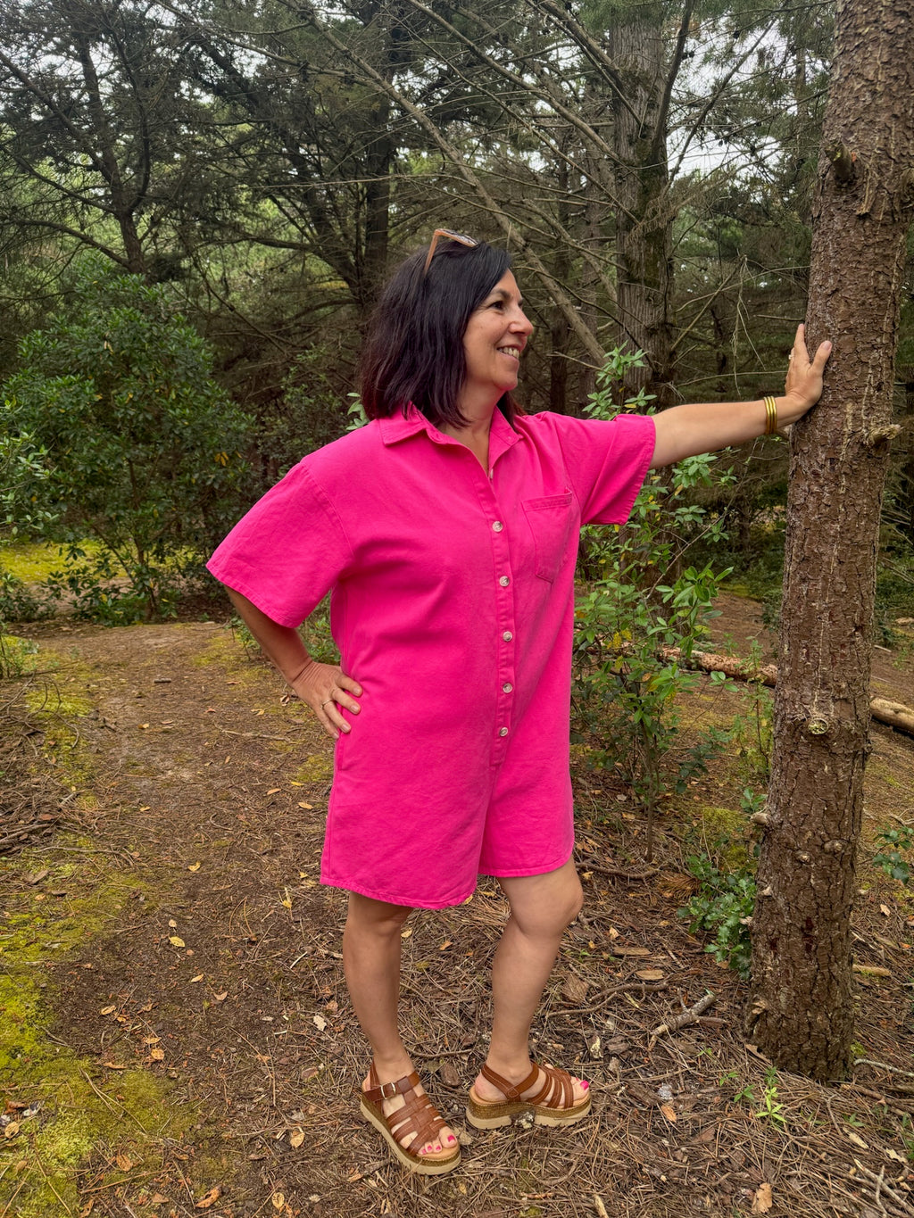 Combi-short Anaé - Fuchsia