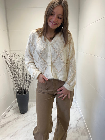 Gilet Daphné à boutons dorés