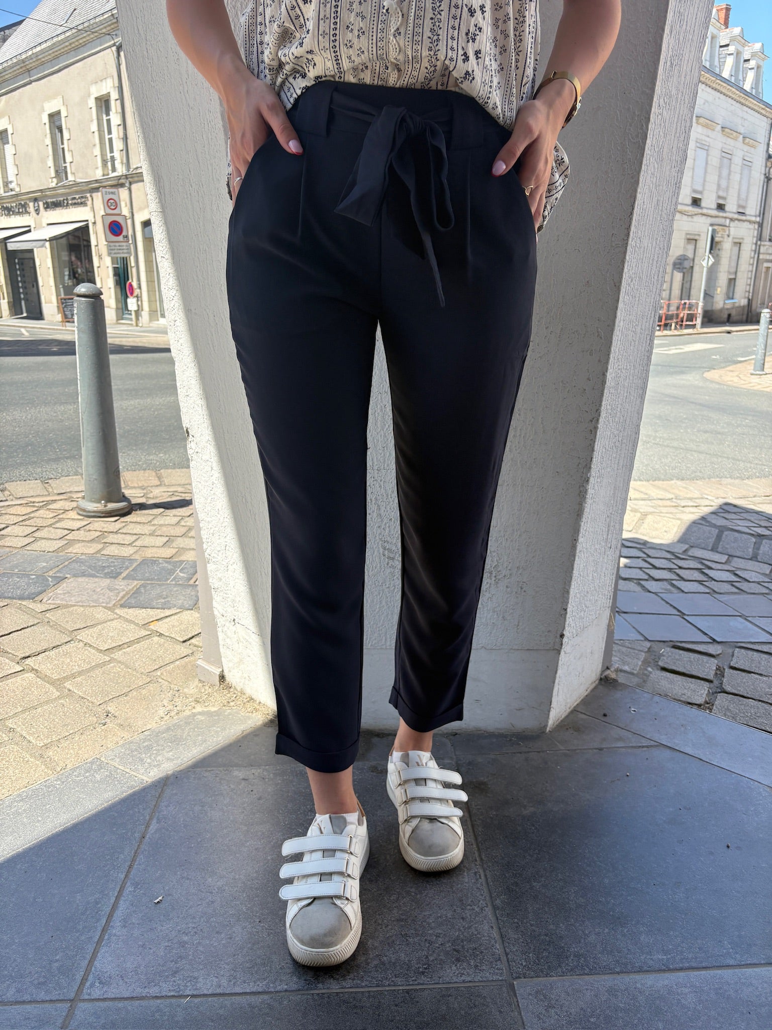 Pantalon fluide - Bleu Marine