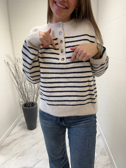 Pull à rayures marine