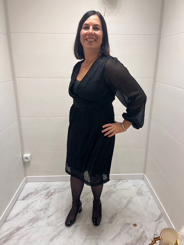 Robe courte Ombeline - Noire