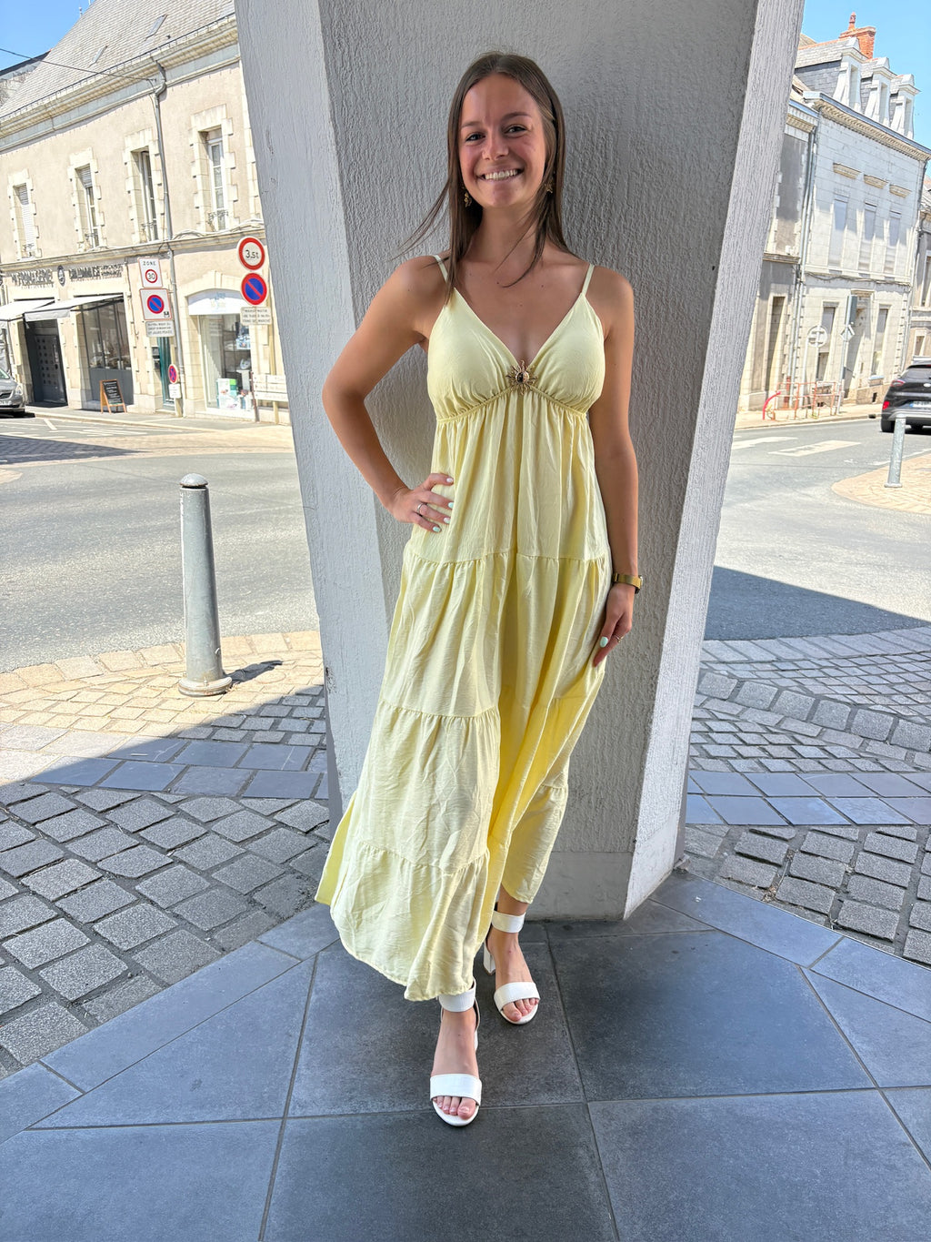 Robe longue Aurélie - Jaune