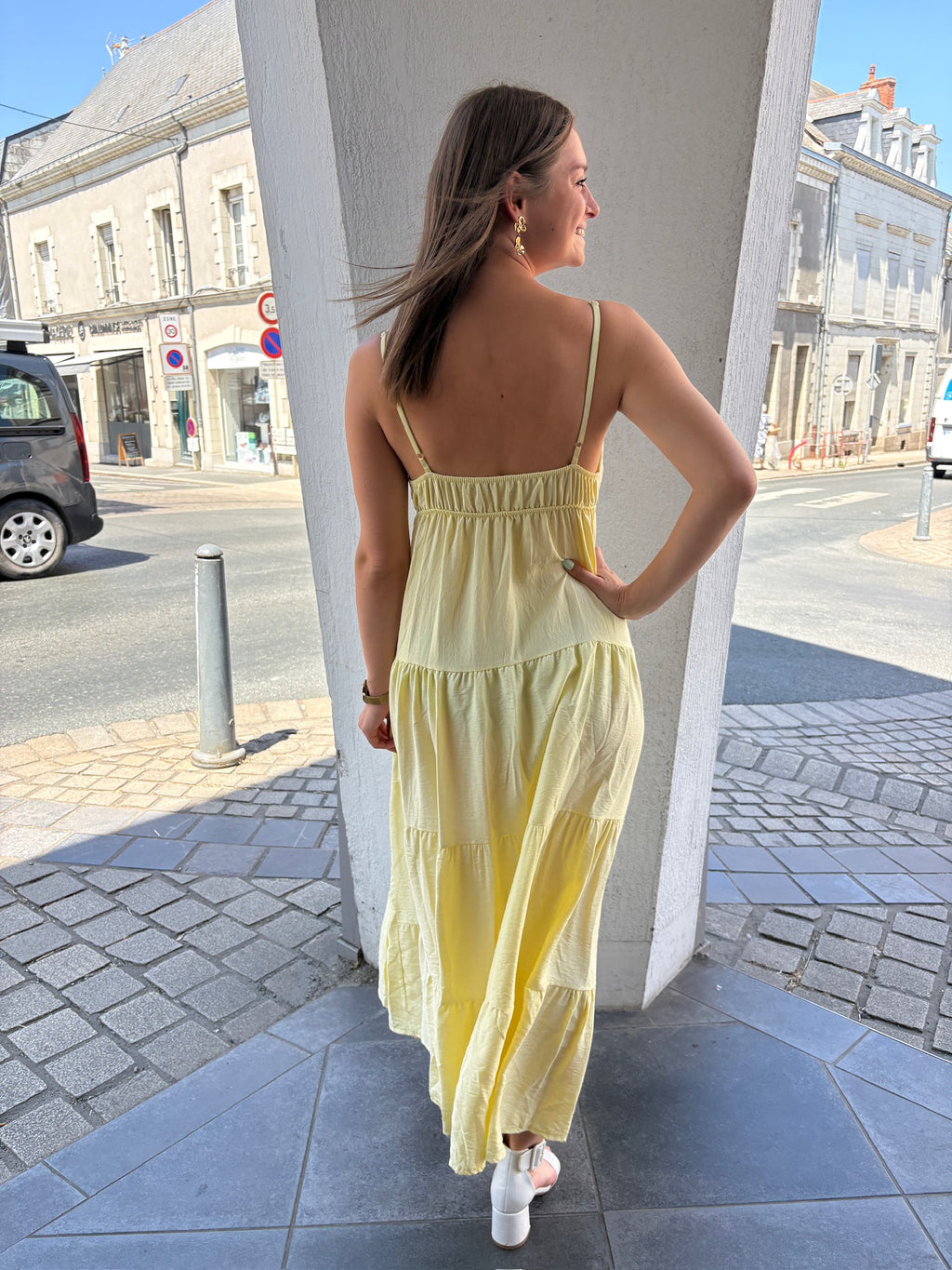 Robe longue Aurélie - Jaune