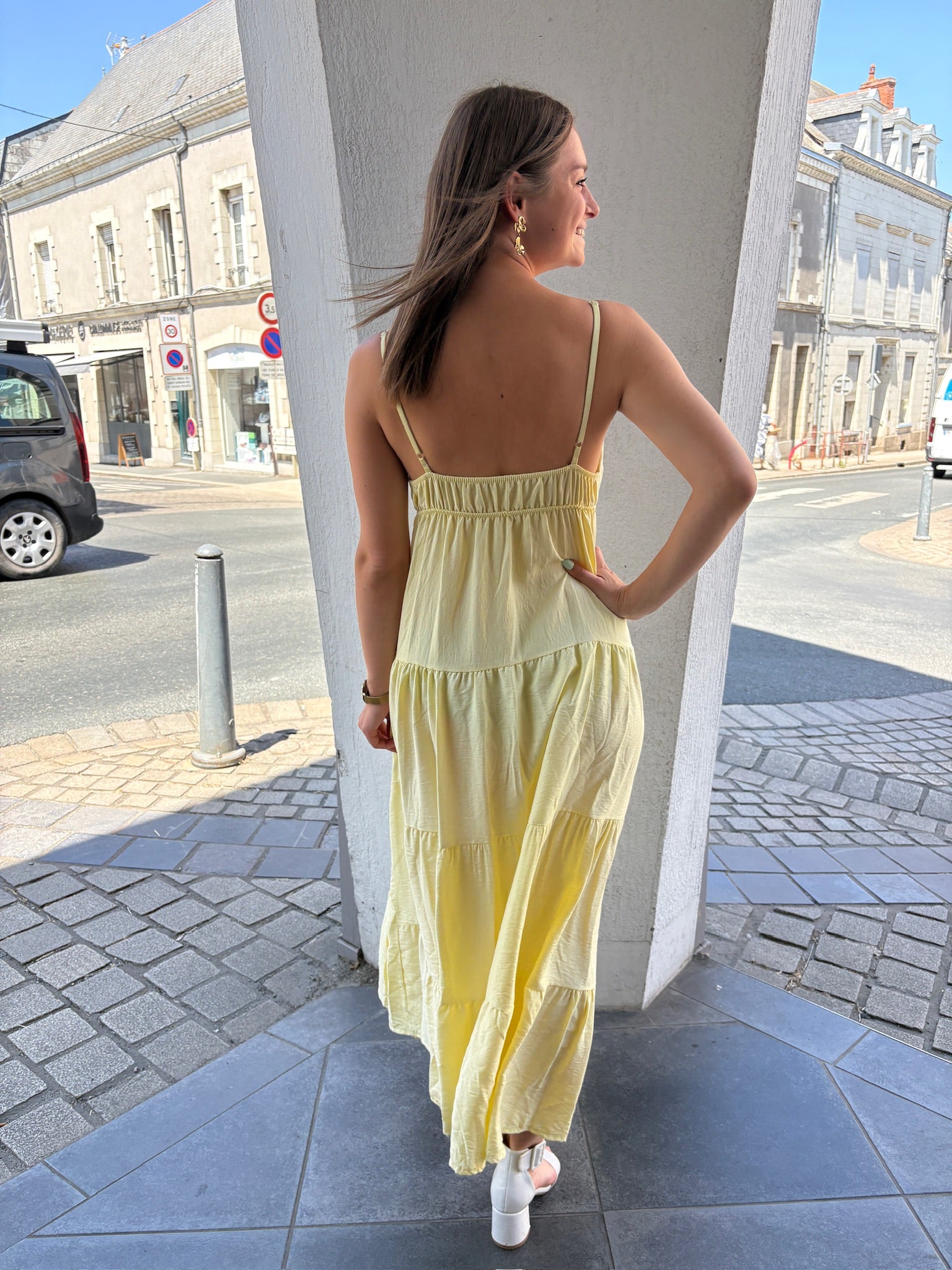 Robe longue Aurélie - Jaune