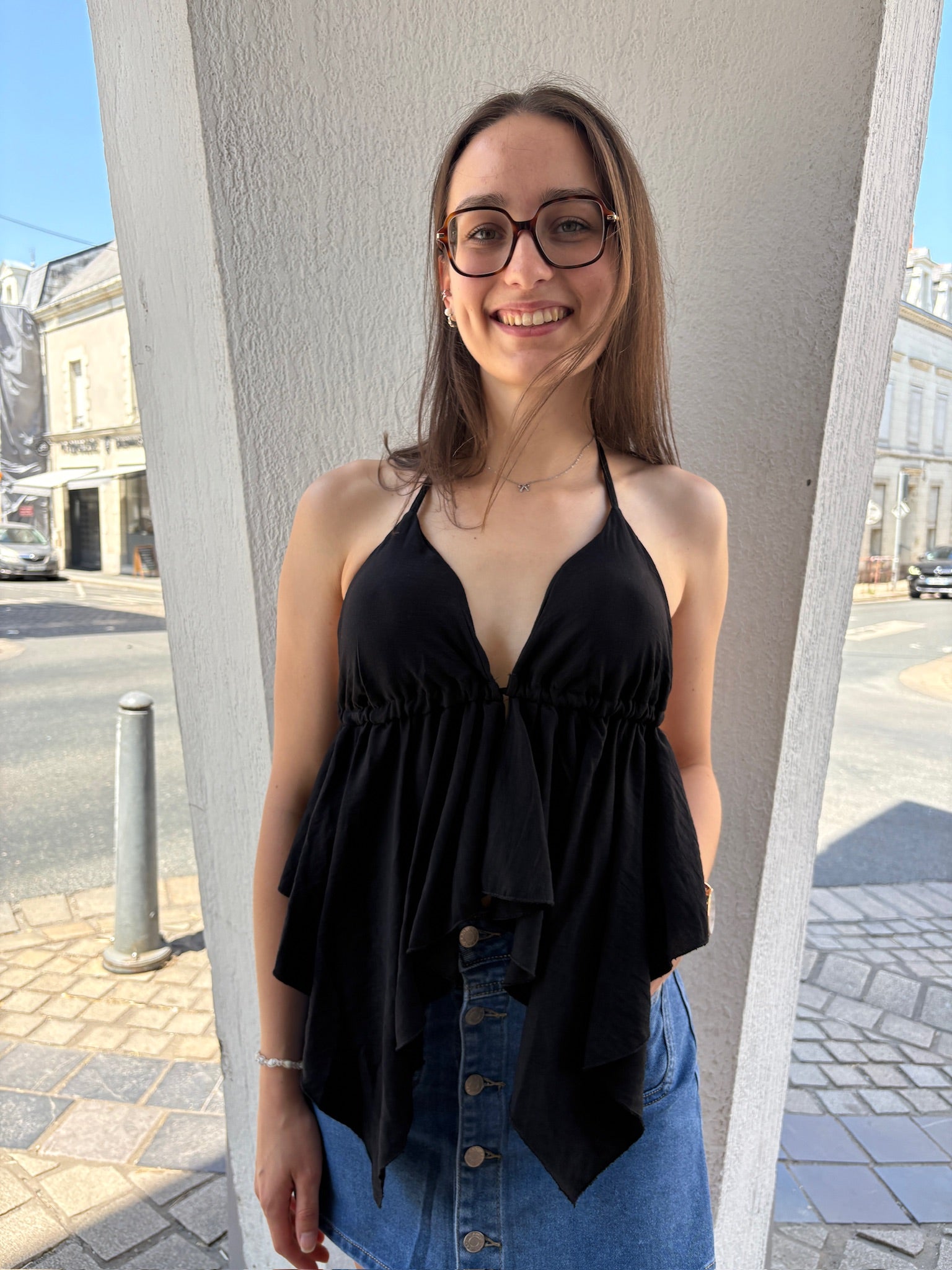 Top Elyane - Noir