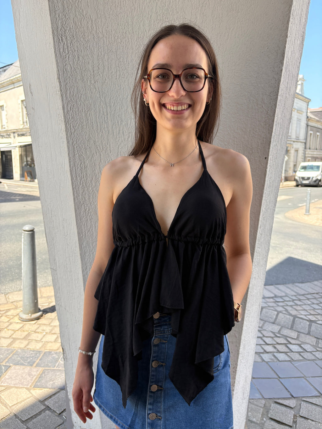 Top Elyane - Noir