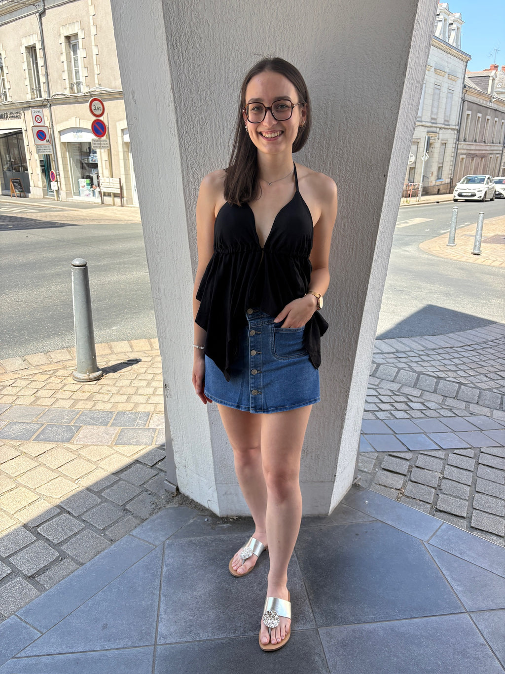 Top Elyane - Noir
