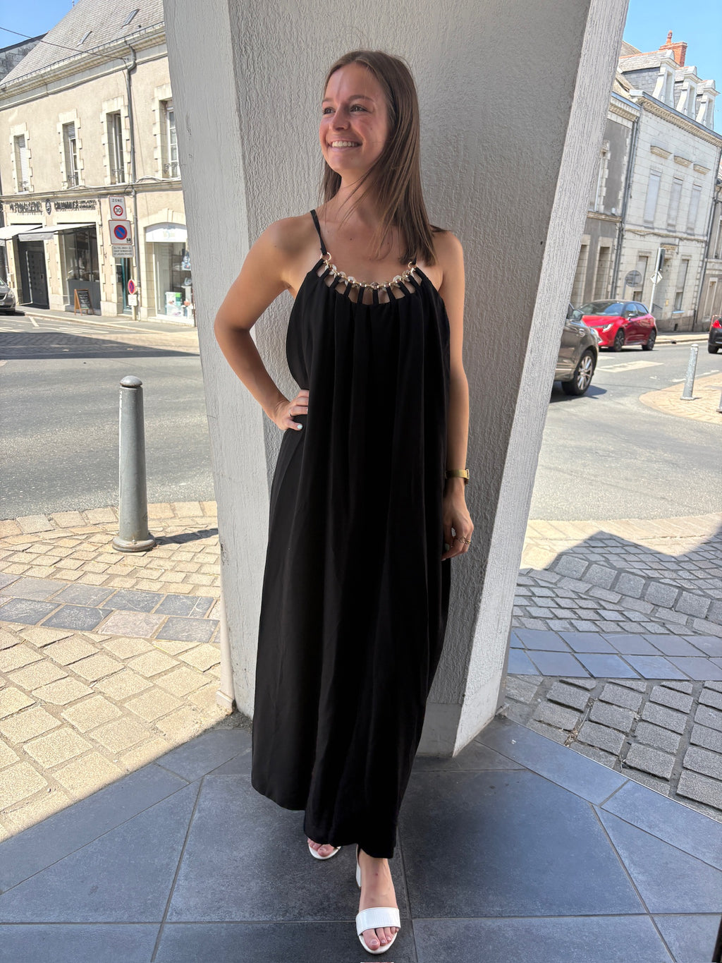 Robe longue Evanie - Noire