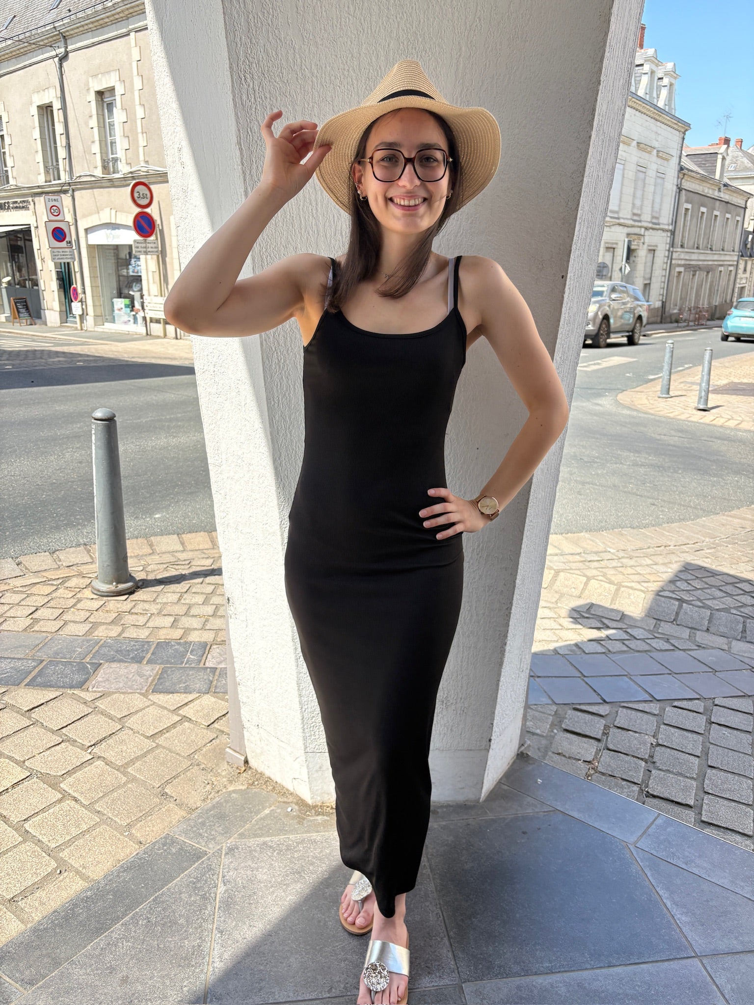 Robe longue Eugénie - Noire