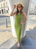 Robe longue Eugénie - Verte