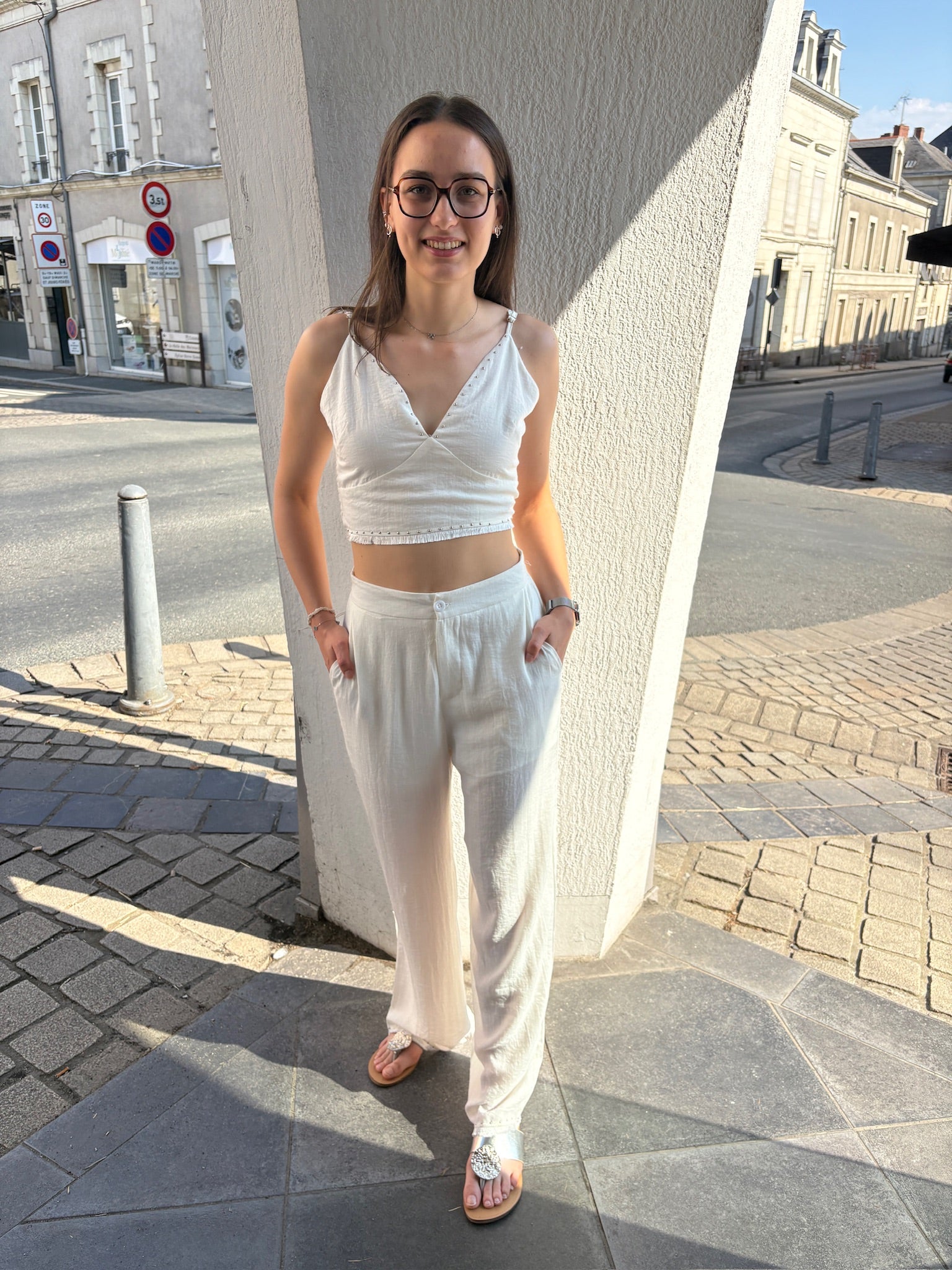 Pantalon en lin - Écru