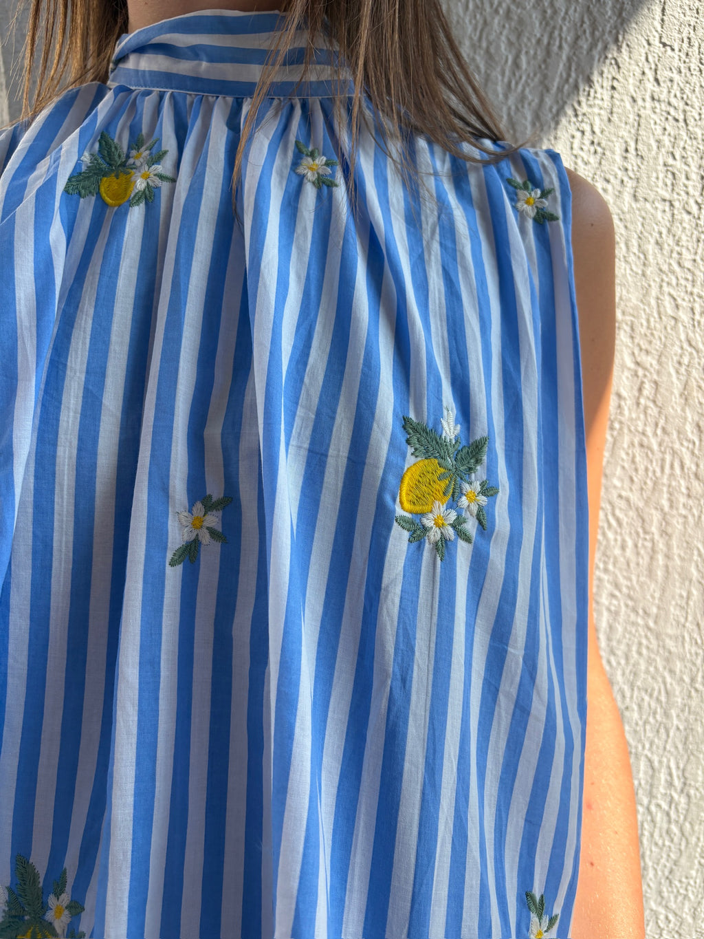 Top Milla - Bleu à rayures