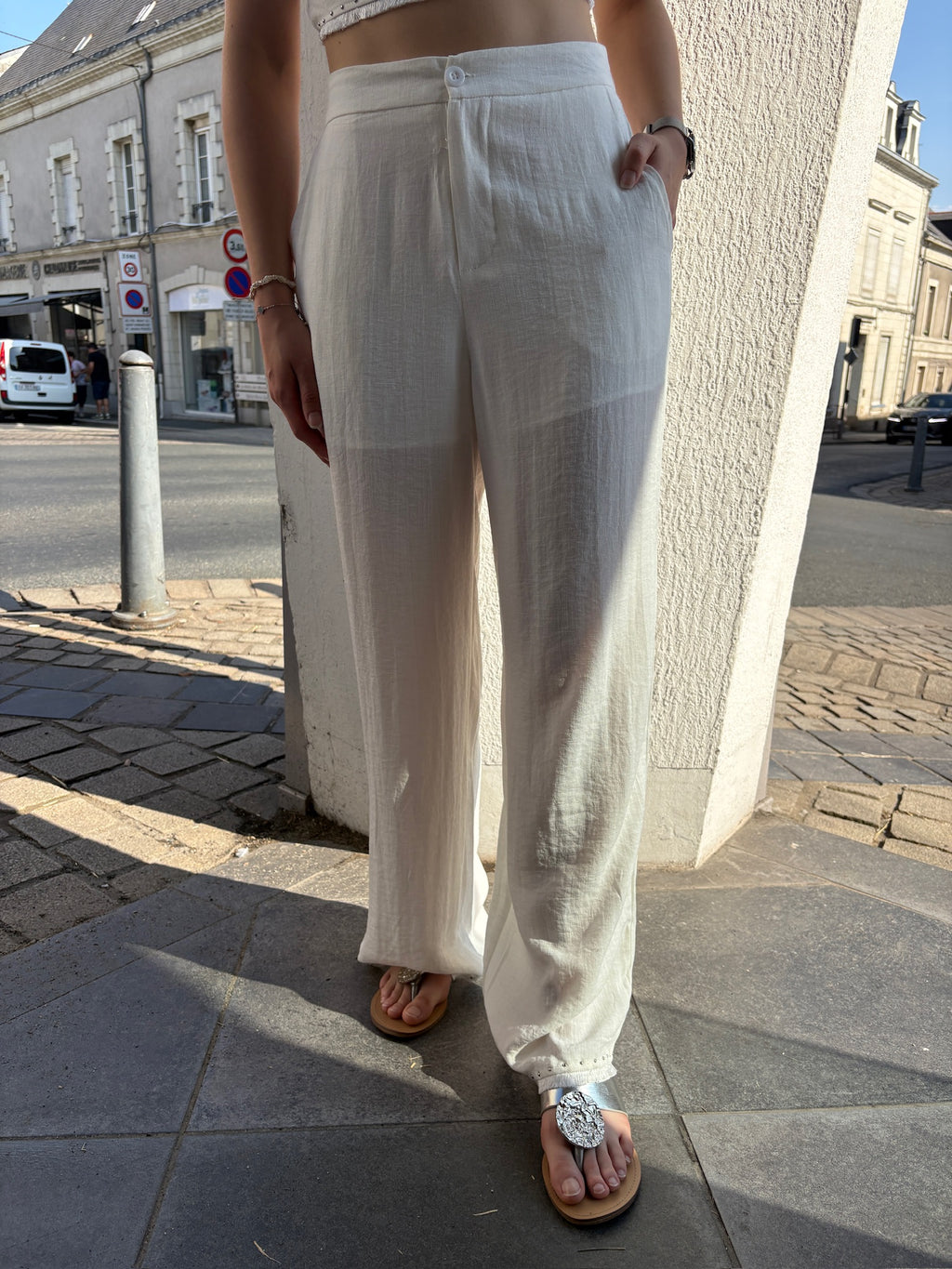 Pantalon en lin - Écru