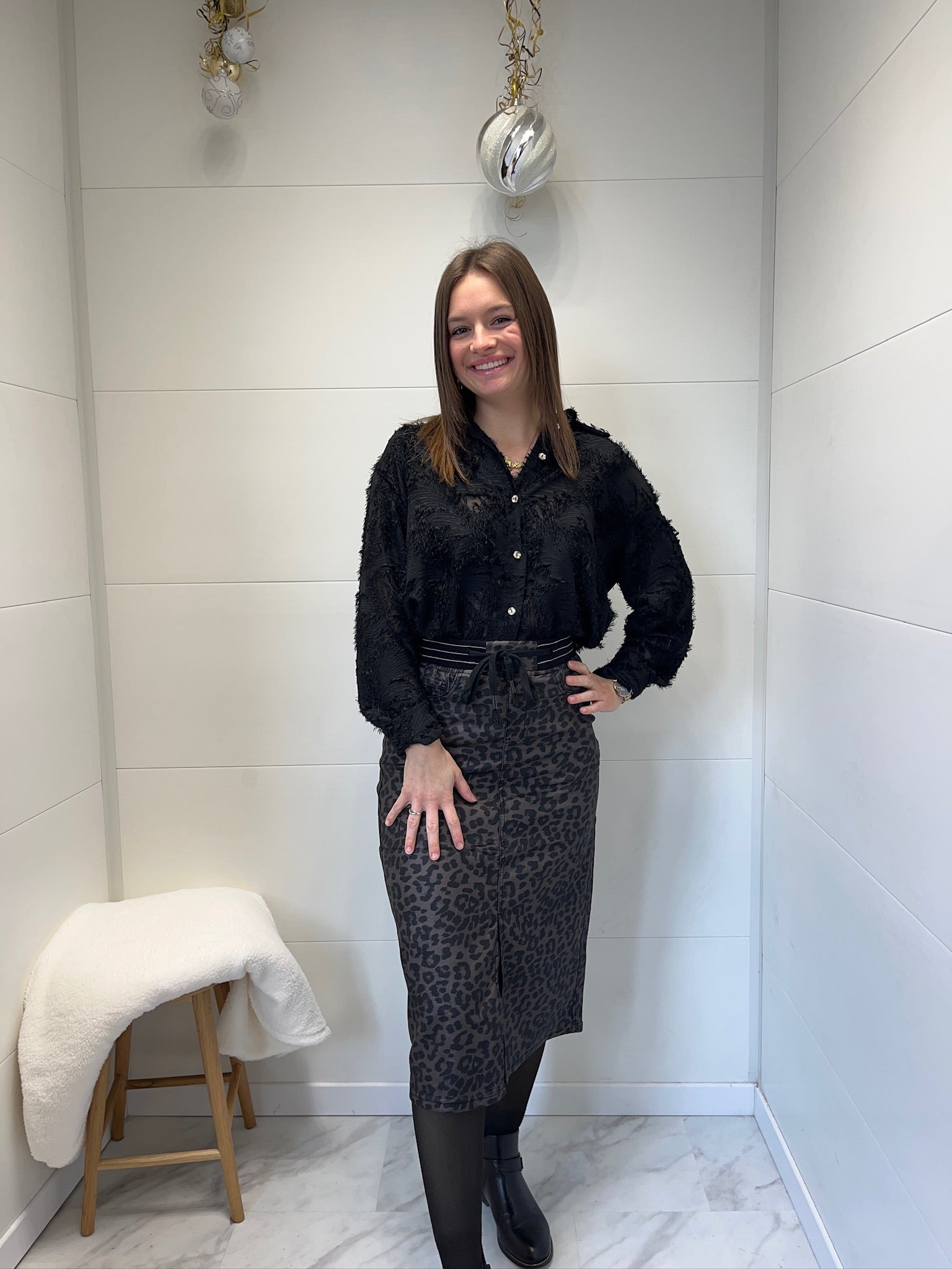 Jupe huilé léopard