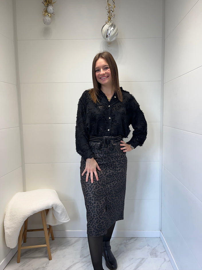 Jupe huilé léopard