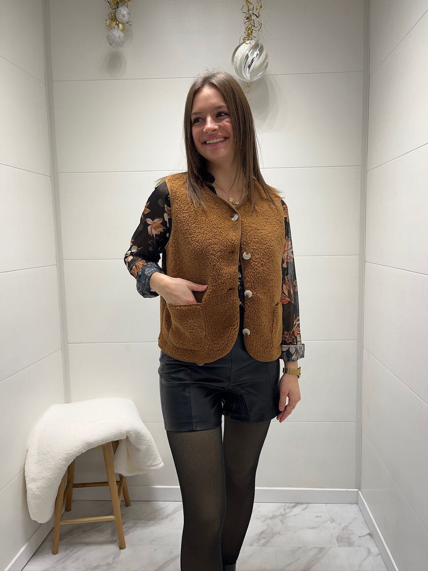 Gilet sans manche Aurore Caramel