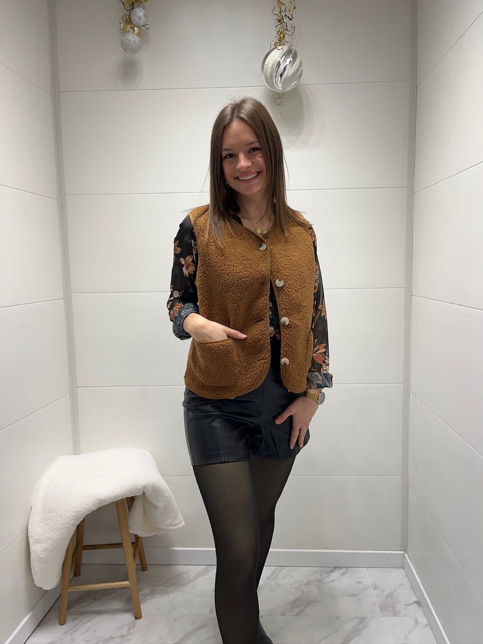 Gilet sans manche Aurore Caramel