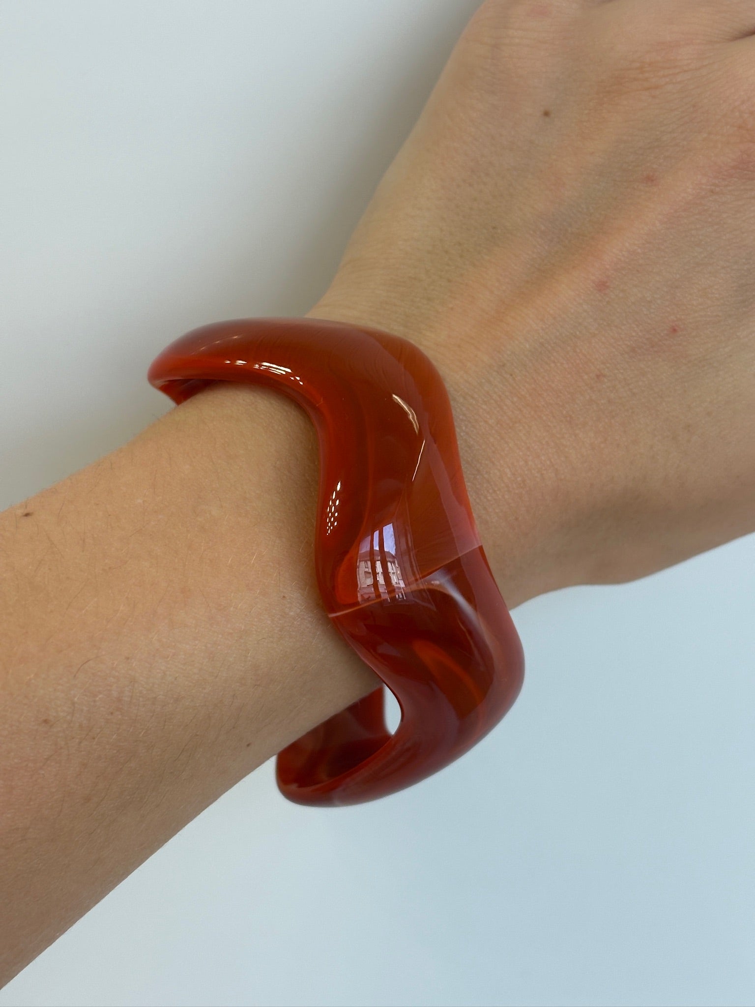 Bracelet Jonc - Orange/Marron