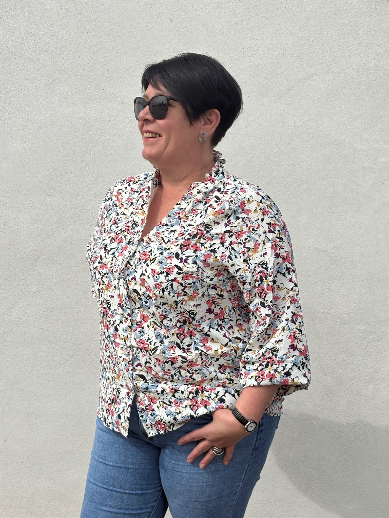 Blouse à fleurs