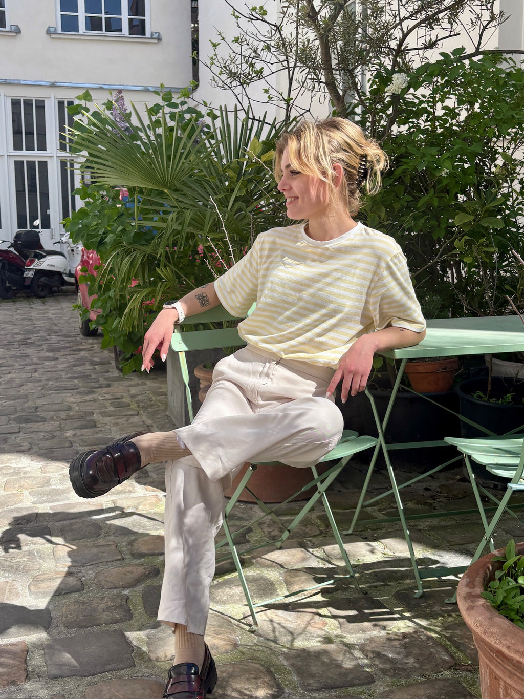 Tee-shirt Marinière - Jaune