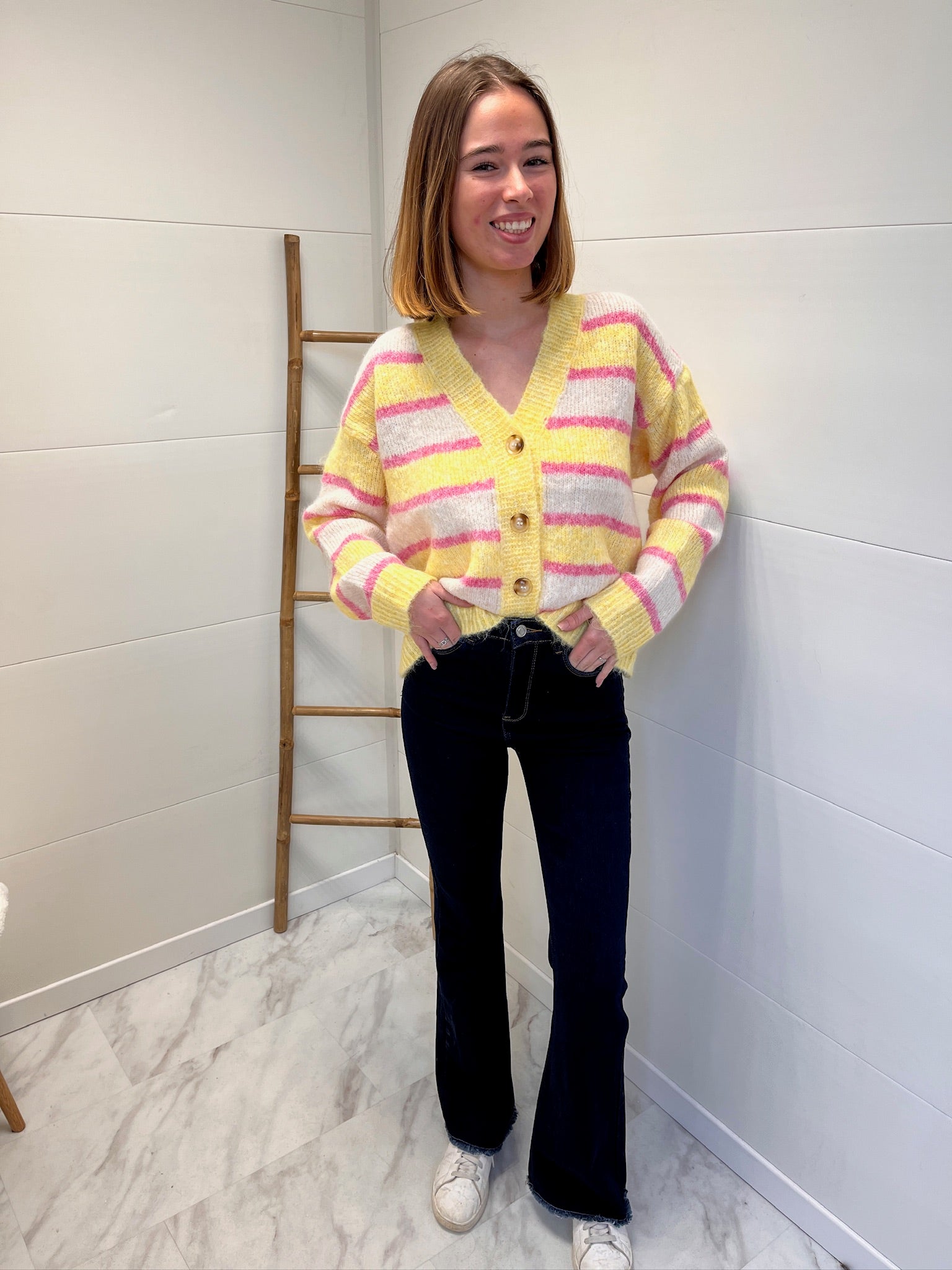 Gilet Rayé Oxane - Jaune