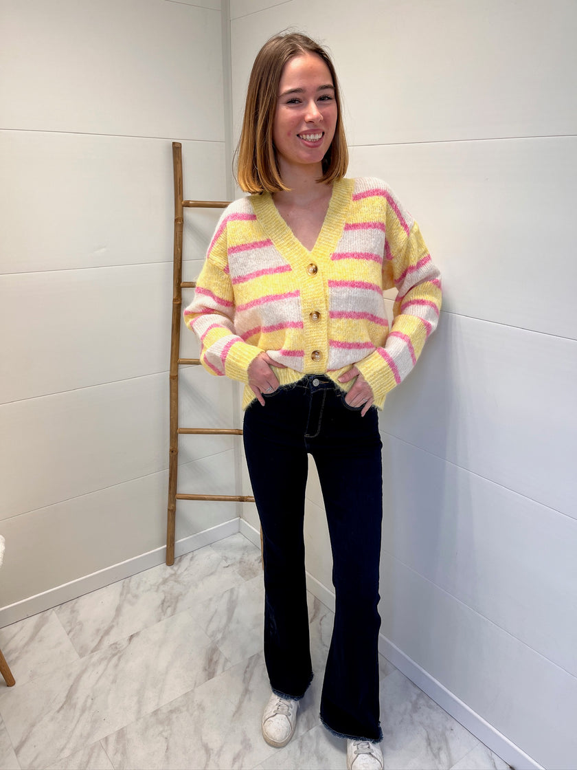 Gilet Rayé Oxane - Jaune