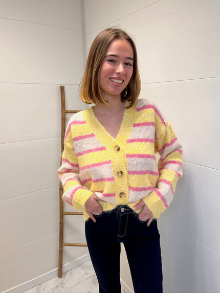 Gilet Rayé Oxane - Jaune