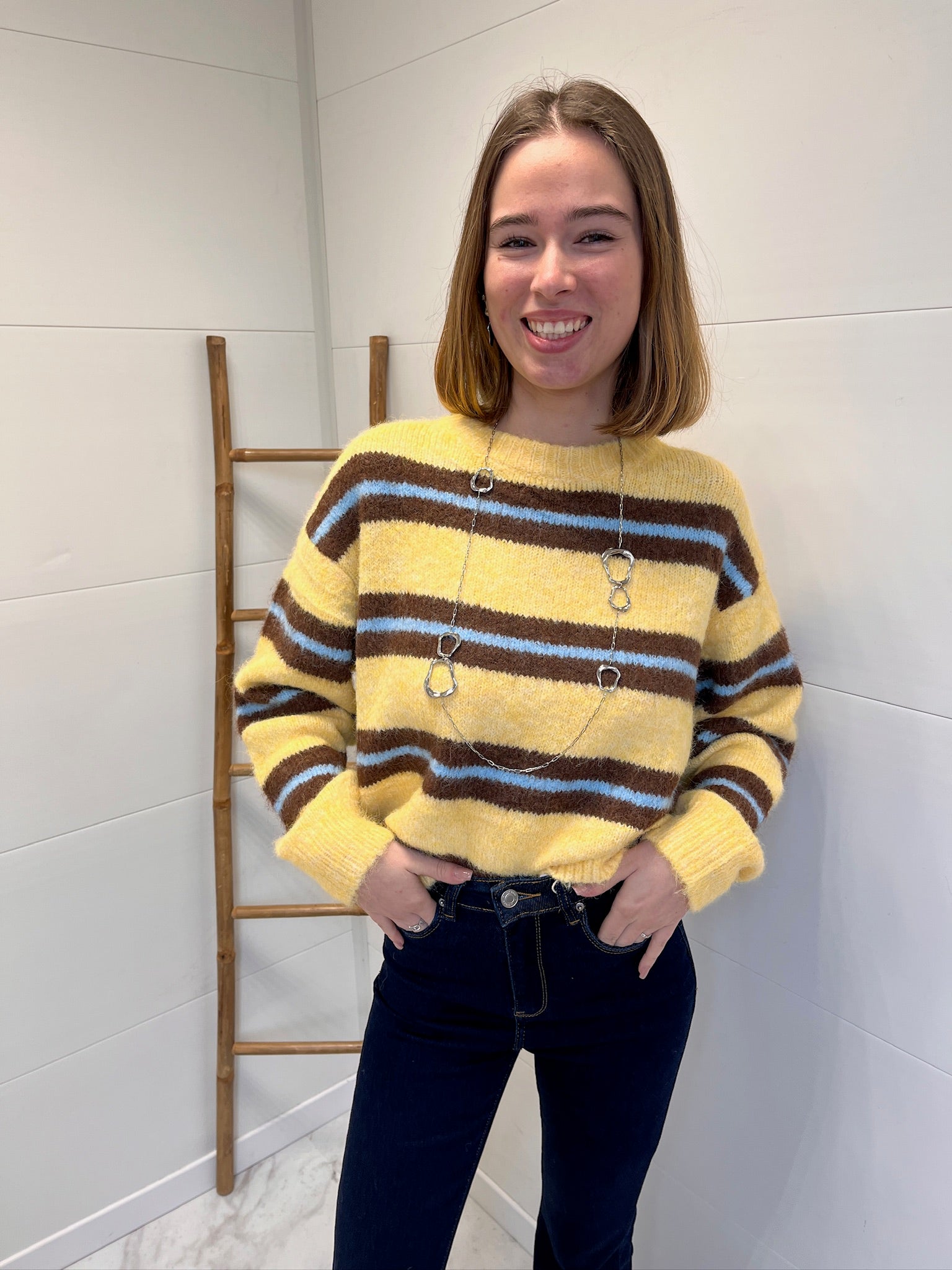 Pull Rayé Sarah - Marron