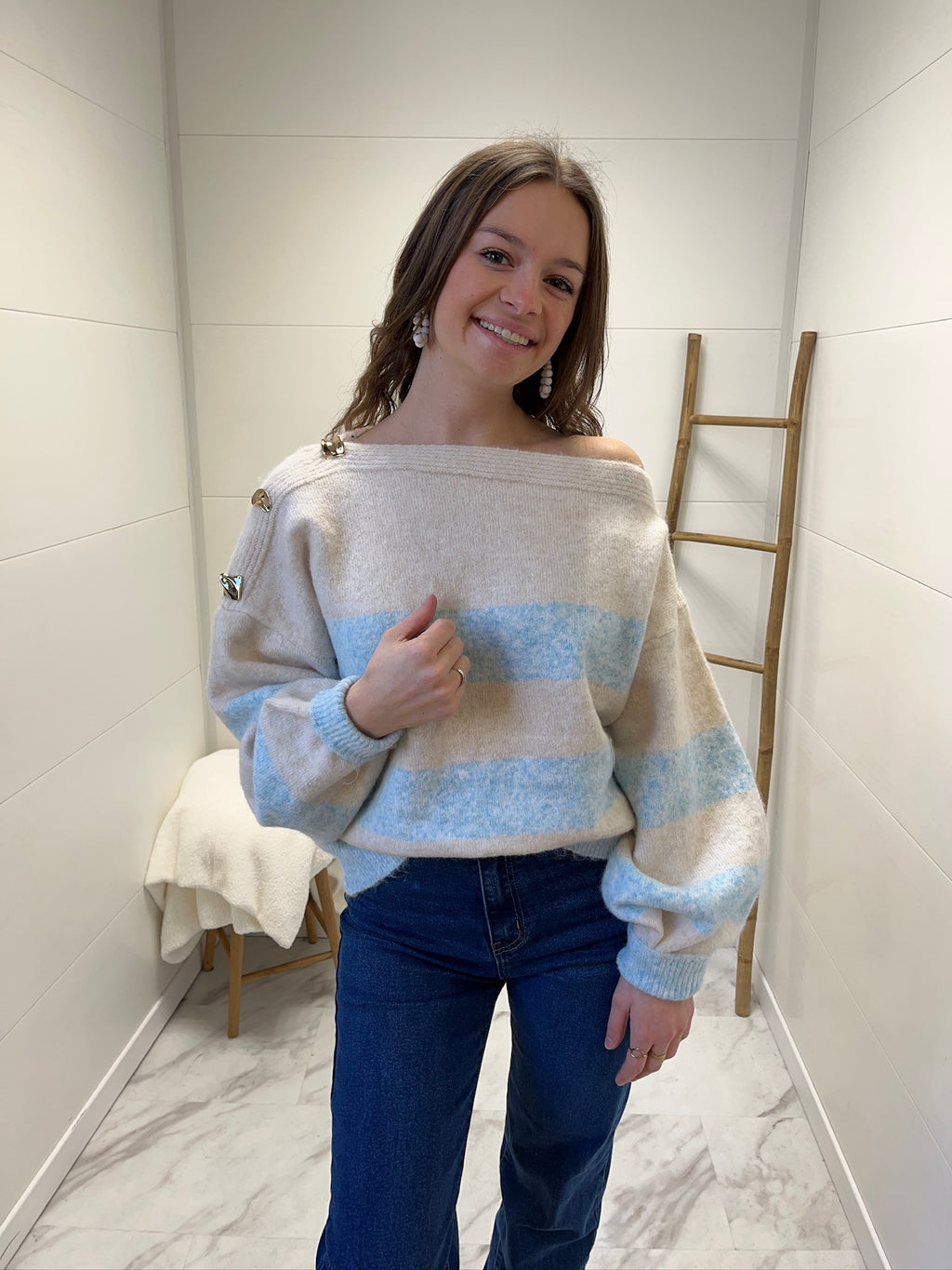 Pull Rosy - Bleu