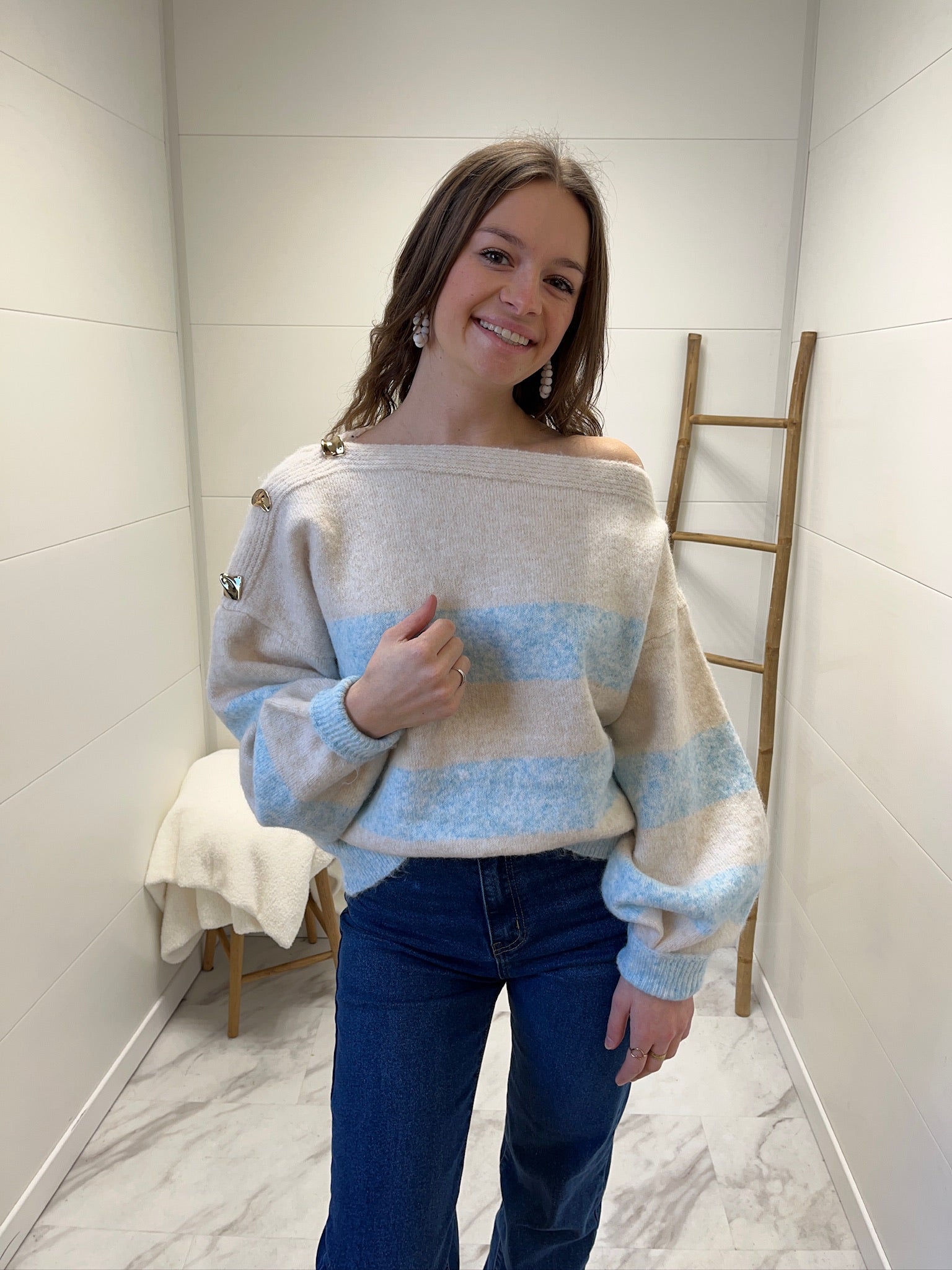 Pull Rosy - Bleu