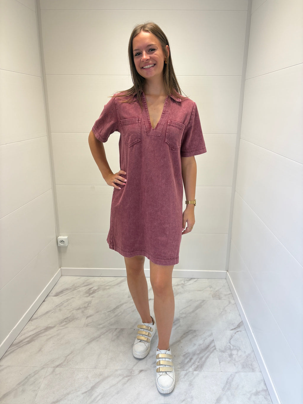 Robe courte Léna - Bordeaux