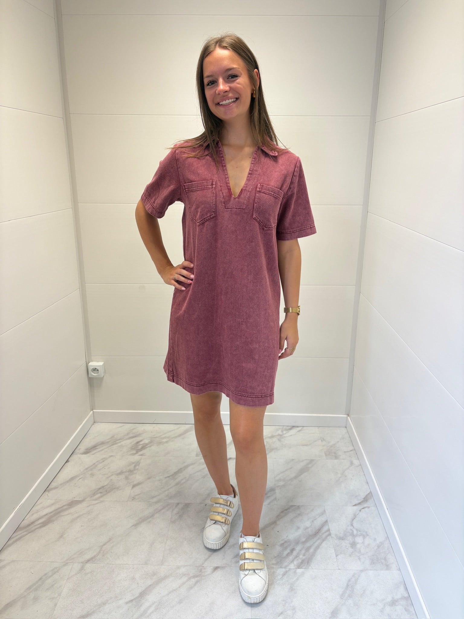 Robe courte Léna - Bordeaux