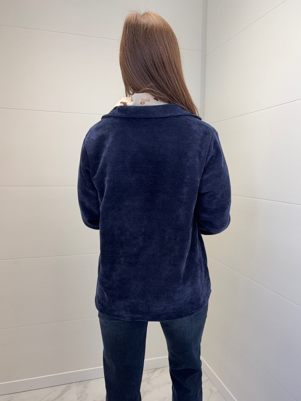 Veste Claudine en velours - Marine