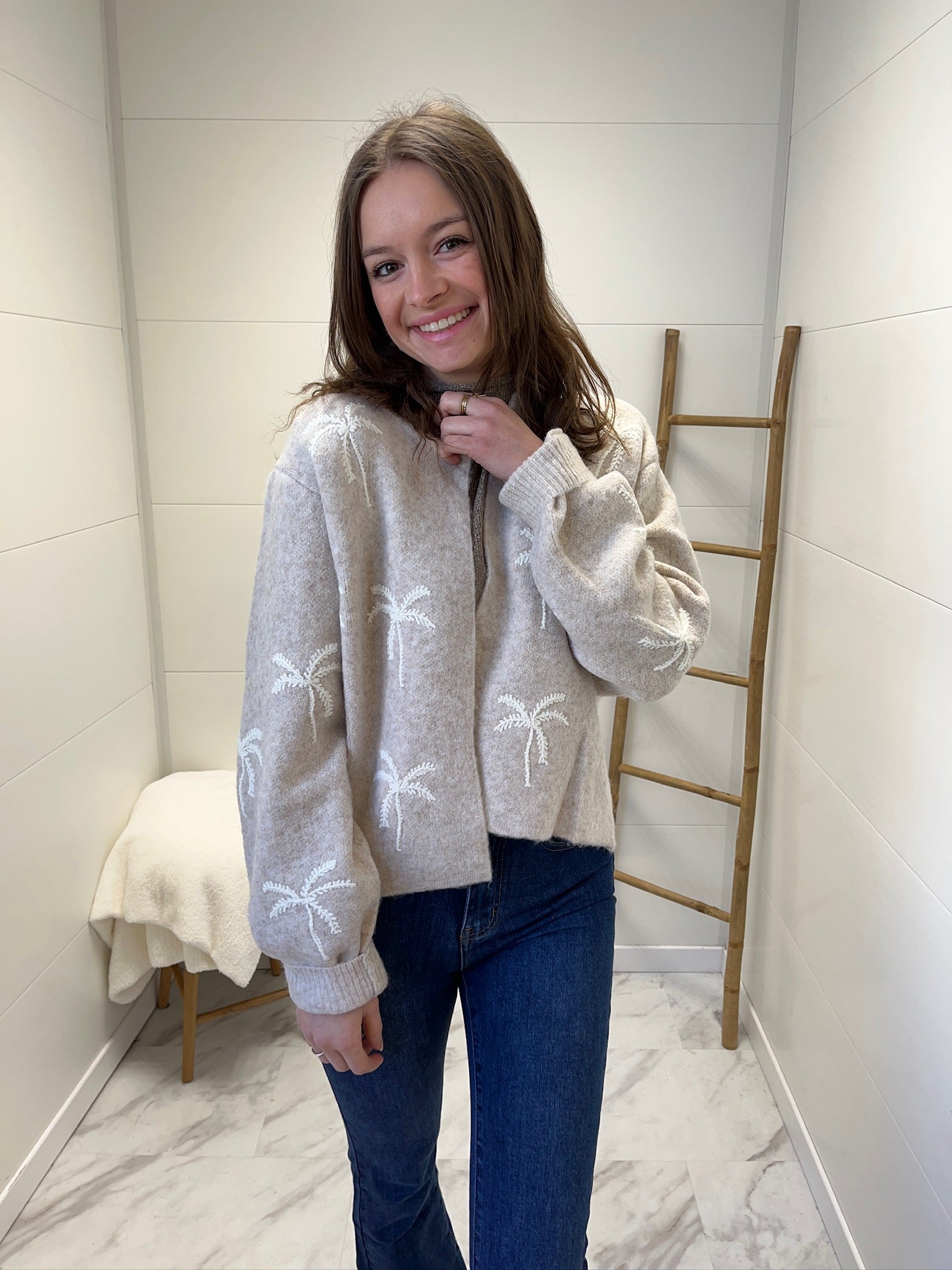 Gilet Palmier - Beige