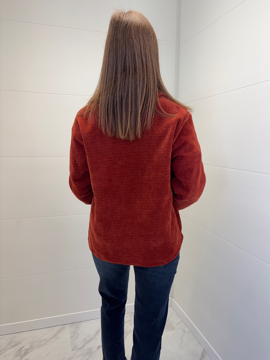 Veste Claudine en velours - Terracotta