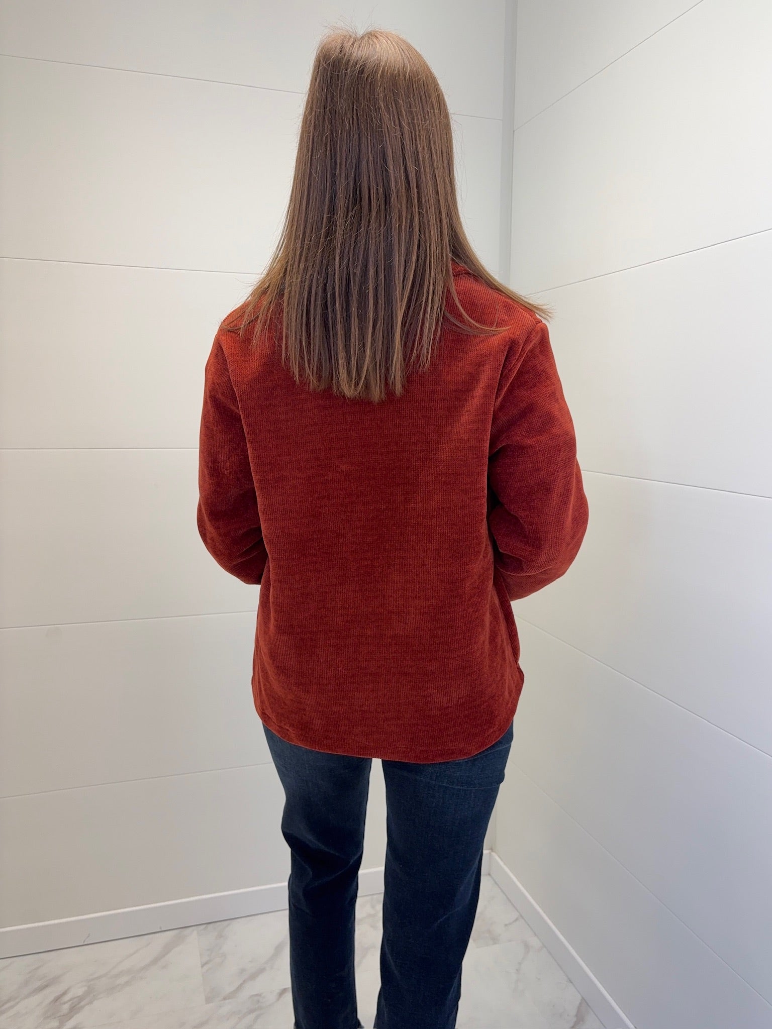Veste Claudine en velours - Terracotta