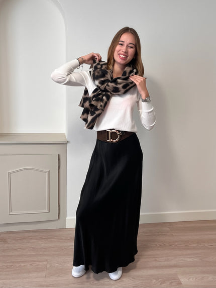 Jupe satin noire