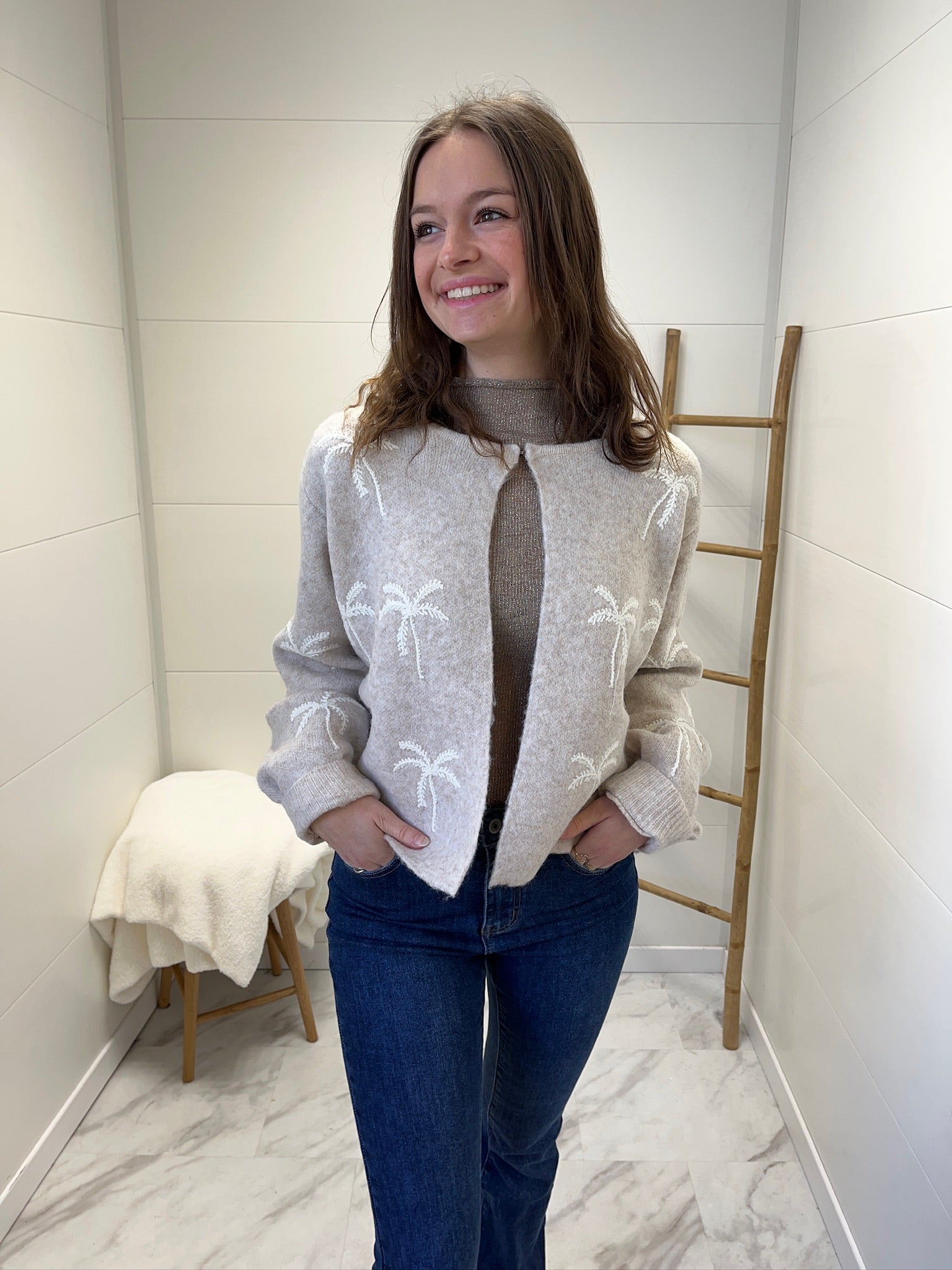 Gilet Palmier - Beige