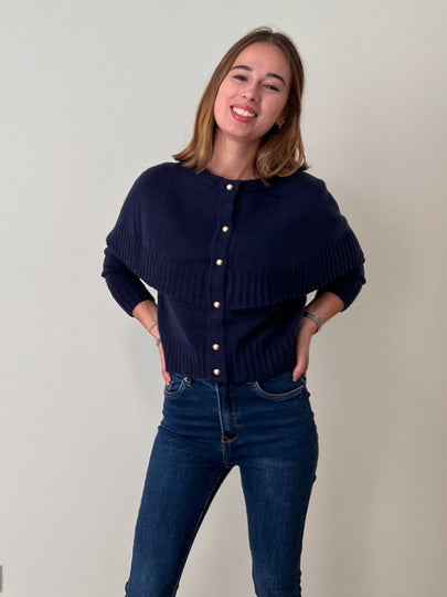 Pull poncho marine