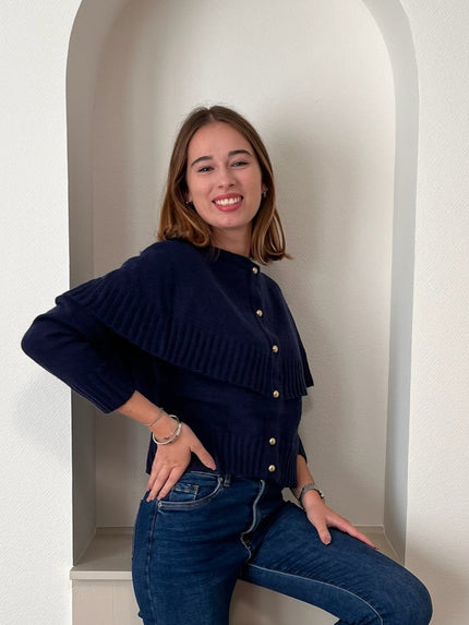 Pull poncho marine